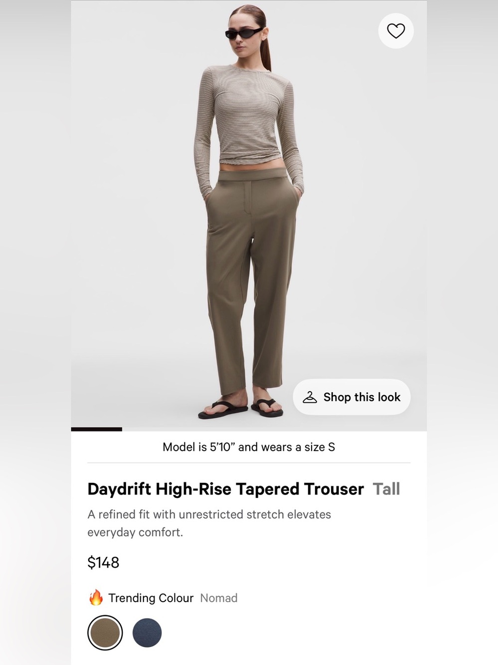 New Lululemon Daydrift High-Rise Trouser *Tall Nomad Size Small 30” Inseam NWT - Picture 2 of 16